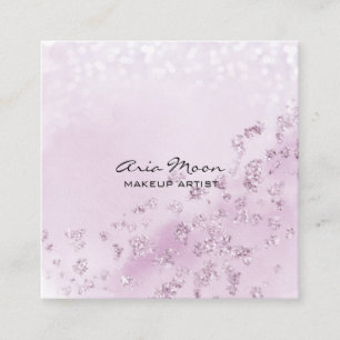 Lavender Abstract Square Business Card