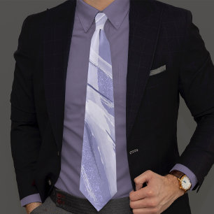 Lavender Abstract Watercolor Neck Tie