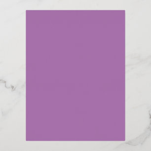 Lavender #AD7682, Pastel Purple Foil Holiday Postcard