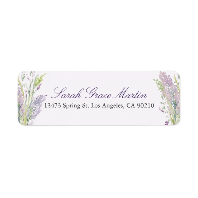 Lavender Address Labels (Front)