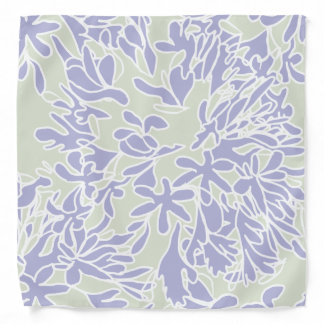 Lavender Agapanthus Flower Sage Green Bandana