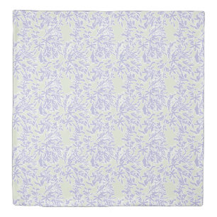 Lavender Agapanthus Flower Sage Green Duvet Cover