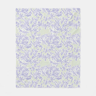 Lavender Agapanthus Flower Sage Green Fleece Blanket