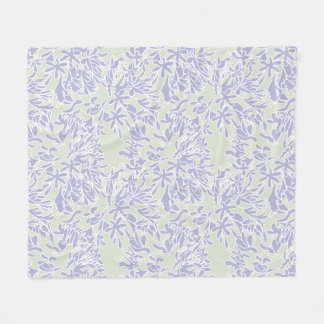 Lavender Agapanthus Flower Sage Green Fleece Blanket