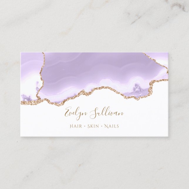 lavender agate business card (Front)