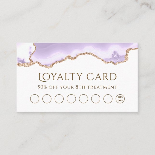 lavender agate loyalty card (Front)