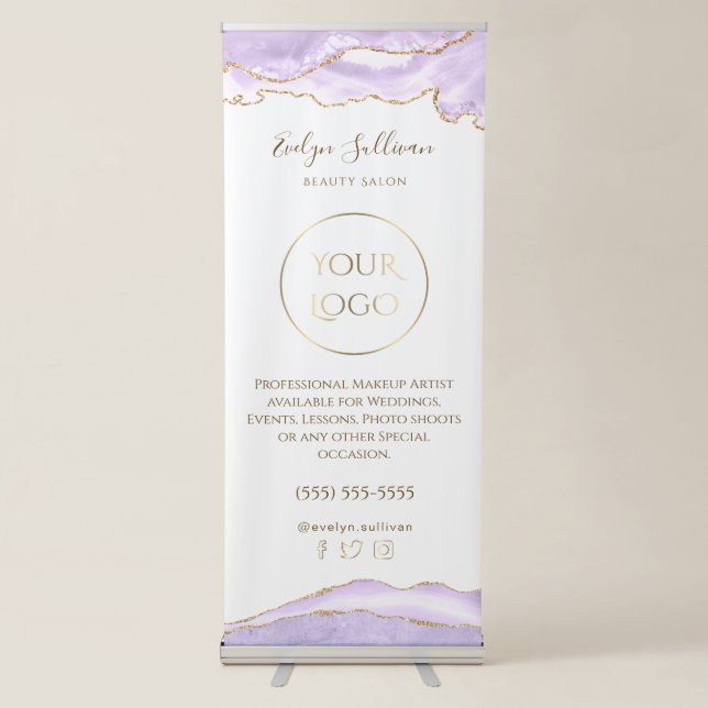 lavender agate retractable banner (Front)
