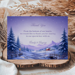 Lavender Alpine Twilight Above Thank You Card