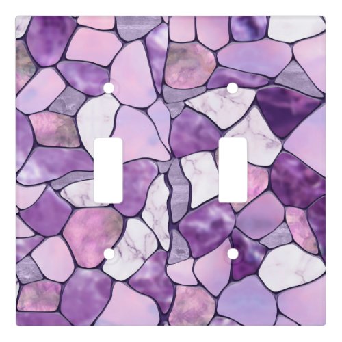 Lavender Amethyst Marble cells abstract Light Switch Cover