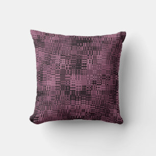 Lavender and Black Pattern Pillow