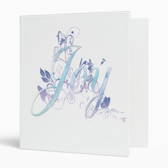 Lavender and Blue Joy 3 Ring Binder (Front/Inside)
