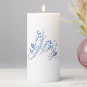 Lavender and Blue Joy Pillar Candle