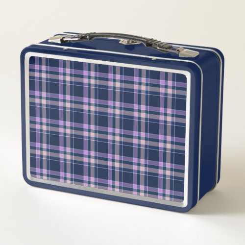 Lavender and Blue Plaid Lunchbox