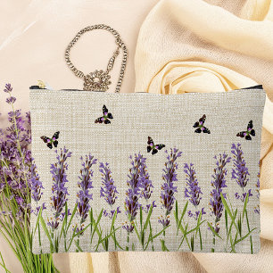 Lavender and butterflies accessory pouch