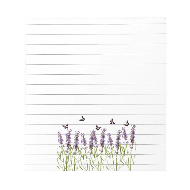 Lavender and butterflies notepad (Front)