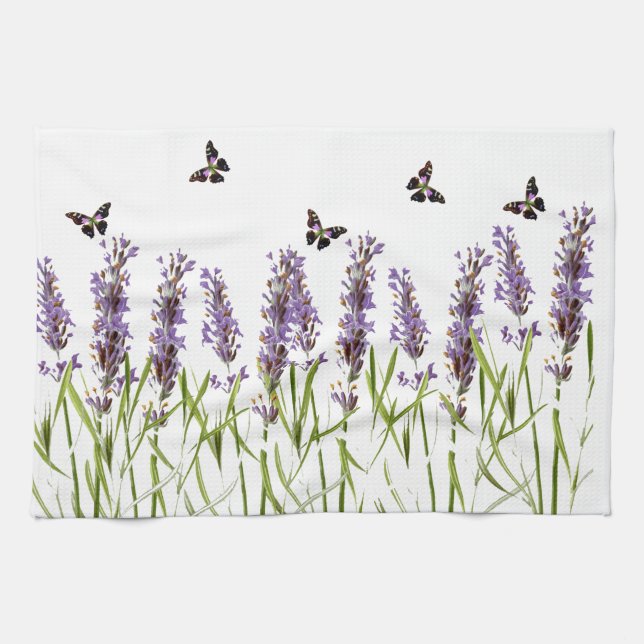 Lavender and butterflies towel (Horizontal)