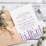 Lavender and Butterfly Baby Shower   Invitation<br><div class="desc">watercolor painted pink-purple lavender and line art butterfly baby shower invitation. Perfect for spring,  summer and fall baby showers</div>