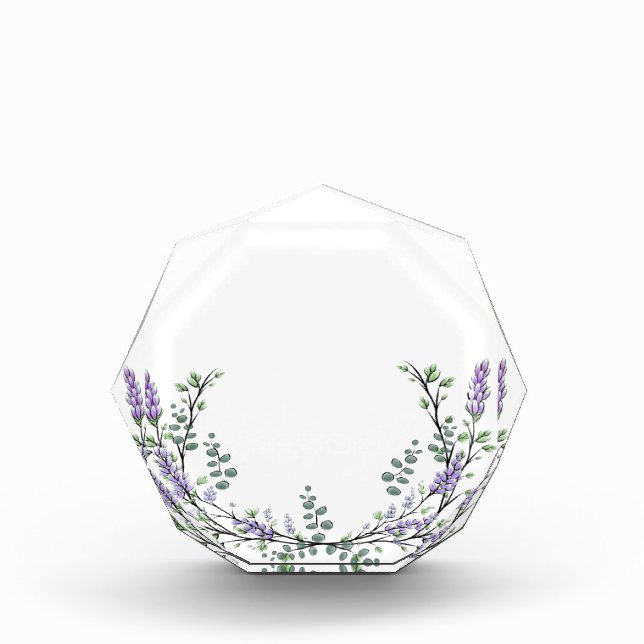 Lavender and Eucalyptus Acrylic Award (Front)