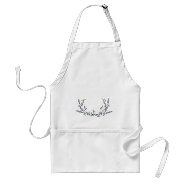 Lavender and Eucalyptus Adult Apron (Front)