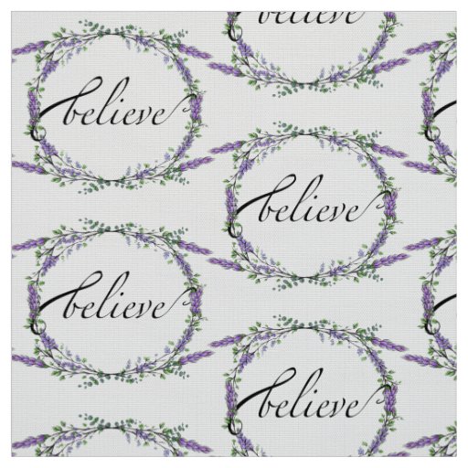 Lavender and Eucalyptus Believe Fabric