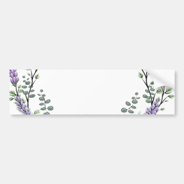 Lavender and Eucalyptus Bumper Sticker (Front)