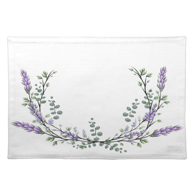Lavender and Eucalyptus Cloth Placemat (Front)