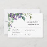 Lavender and Eucalyptus Elegant Wedding  RSVP Card