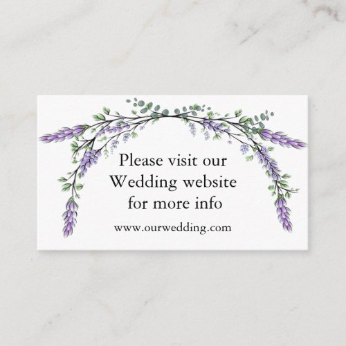 Lavender and Eucalyptus Enclosure Card