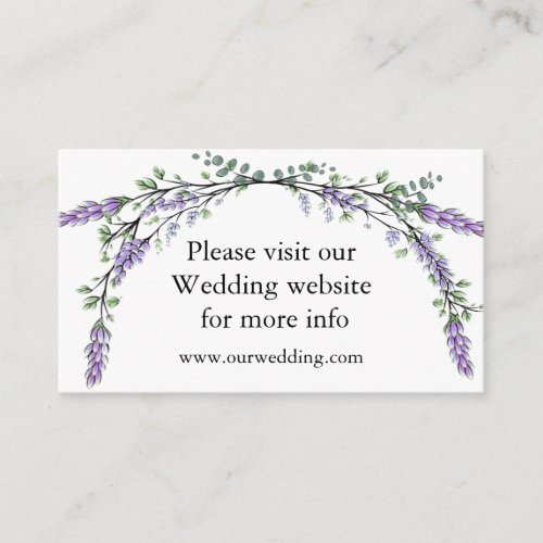 Lavender and Eucalyptus Enclosure Card