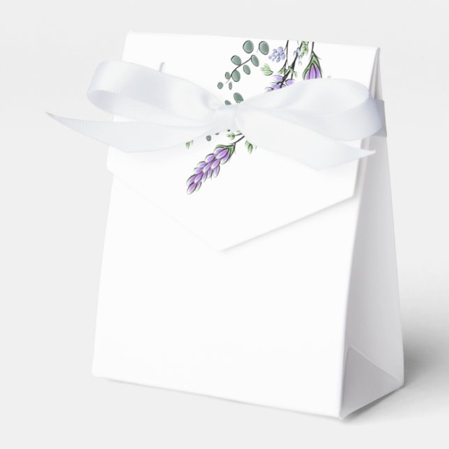 Lavender and Eucalyptus Favor Boxes (Front Side)