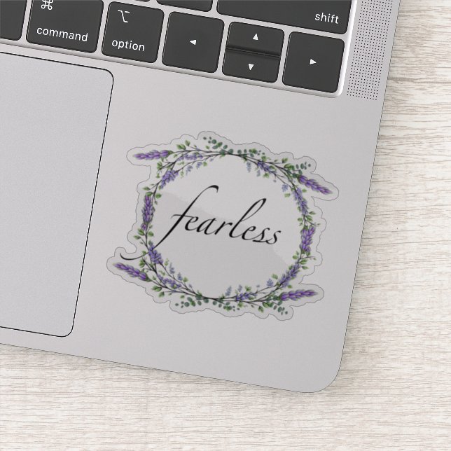 Lavender and Eucalyptus Fearless Sticker (Detail)