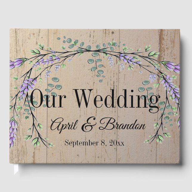 Lavender and Eucalyptus Guest Book (Front)