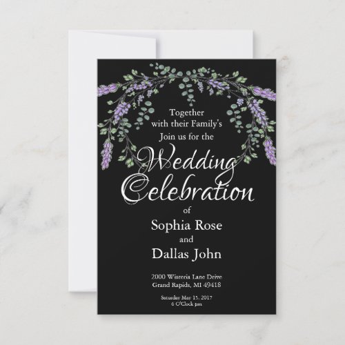 Lavender and Eucalyptus Invitation