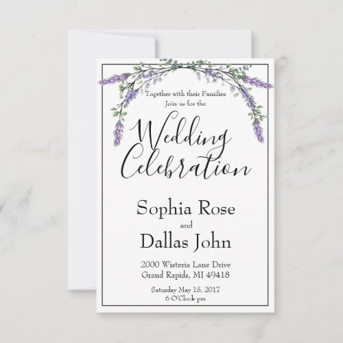 Lavender and Eucalyptus Invitation