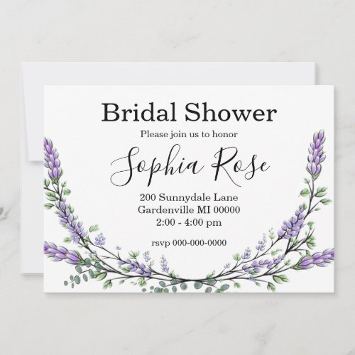 Lavender and Eucalyptus Invitation