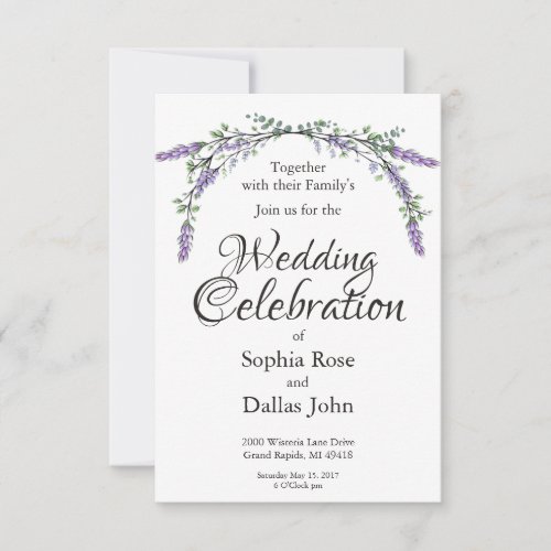 Lavender and Eucalyptus Invitation