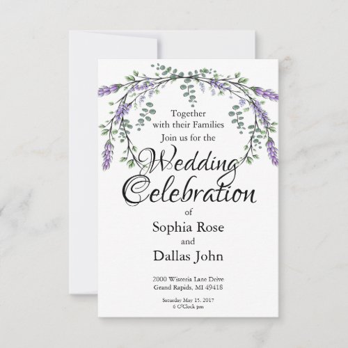 Lavender and Eucalyptus Invitation