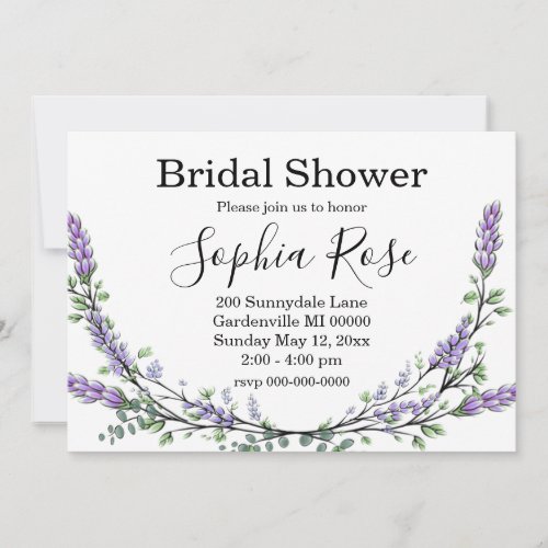 Lavender and Eucalyptus Invitation