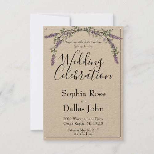 Lavender and Eucalyptus Invitation