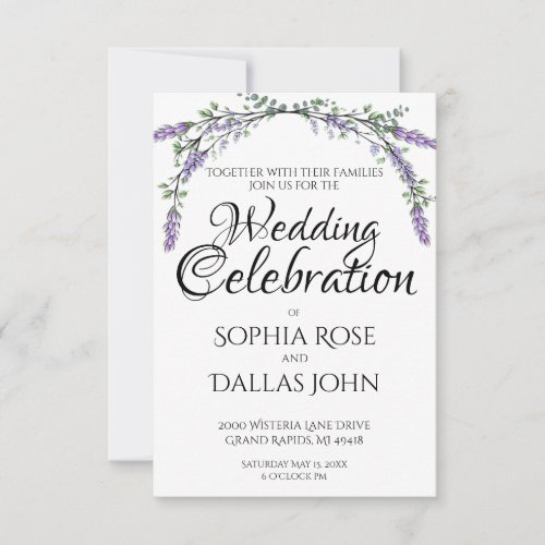 Lavender and Eucalyptus Invitation