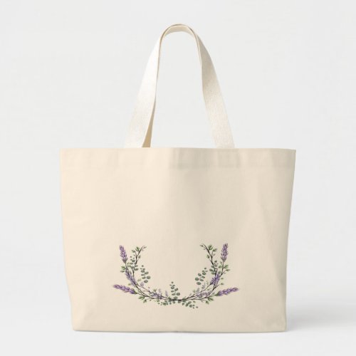 Lavender and Eucalyptus Large Tote Bag