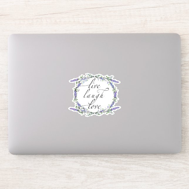 Lavender and Eucalyptus,  Live Laugh Love Sticker (Computer)