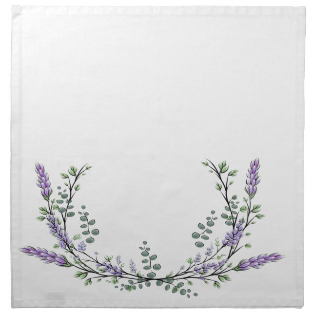 Lavender and Eucalyptus Napkin (Front)