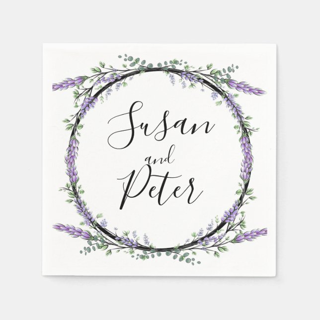 Lavender and Eucalyptus Napkins (Front)