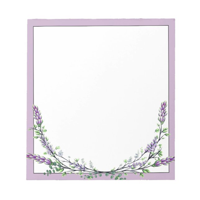Lavender and Eucalyptus Notepad (Front)
