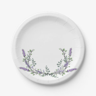 Lavender and Eucalyptus Paper Plates