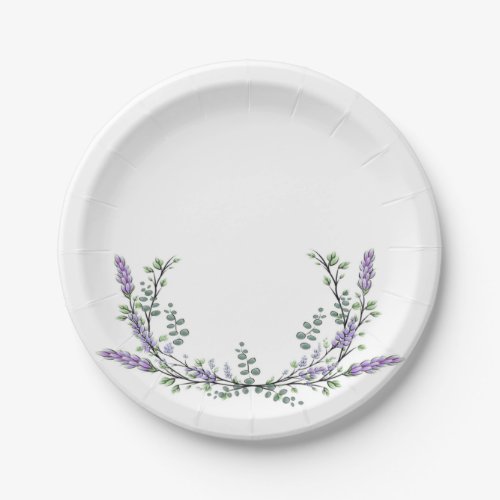 Lavender and Eucalyptus Paper Plates