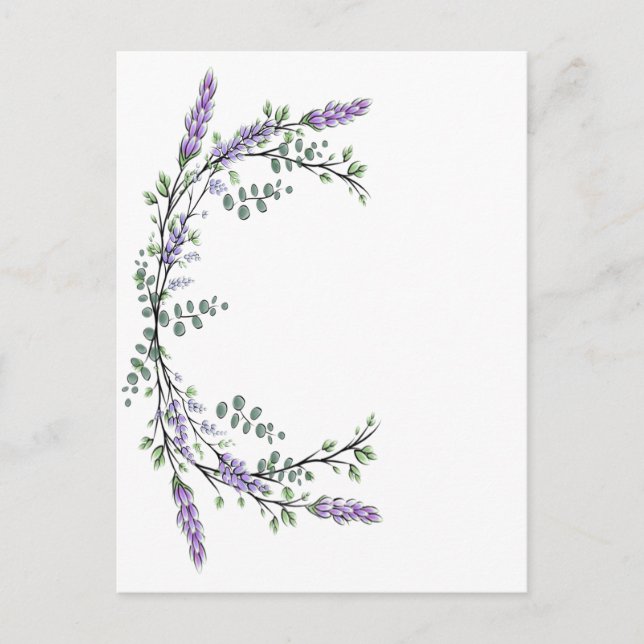 Lavender and Eucalyptus Postcard (Front)