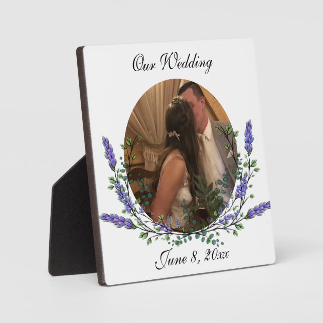 Lavender and Eucalyptus purple floral botanical Plaque (Front)