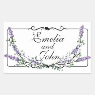 Lavender and Eucalyptus Rectangular Sticker